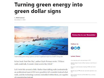 Turning green energy into green dollar signs